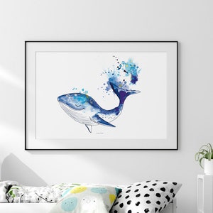 Póster - Ballena - Decoración ilustración cartel - cartel infantil
