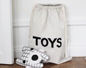 TOYS fabric bag storage of toys books or teddy bears - Kids interior