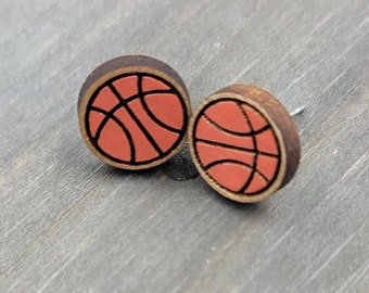 All Star Studs | Basketball Earrings | Sports Earrings | Athletic Earrings | B-ball Earring | Slam Dunk Studs | Hoops Studs