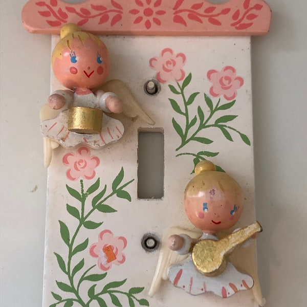Vintage IRMI Angels Light Switch Plate/Vintage Nursery/Child's room decor/Baby Shower Gift