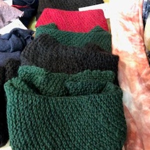 Hand knitted poncho 100% alpaca
