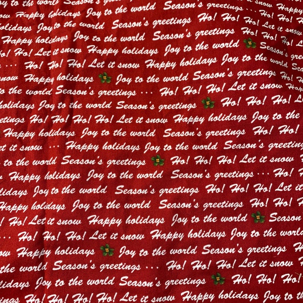 Red Script Fabric - Etsy