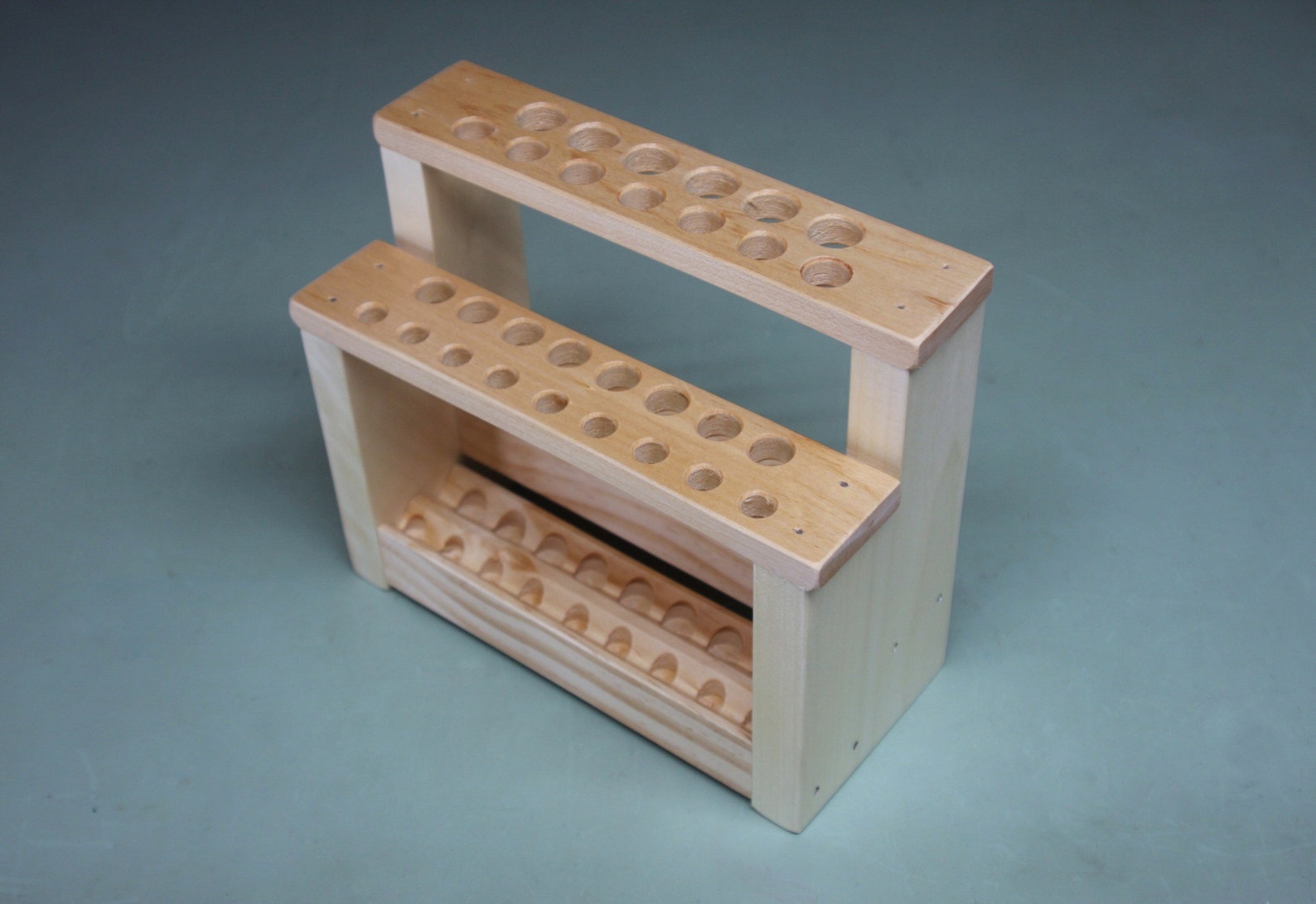 Wooden Paint Brush Holder Paintbrush Stand Wood Brush Caddy Etsy