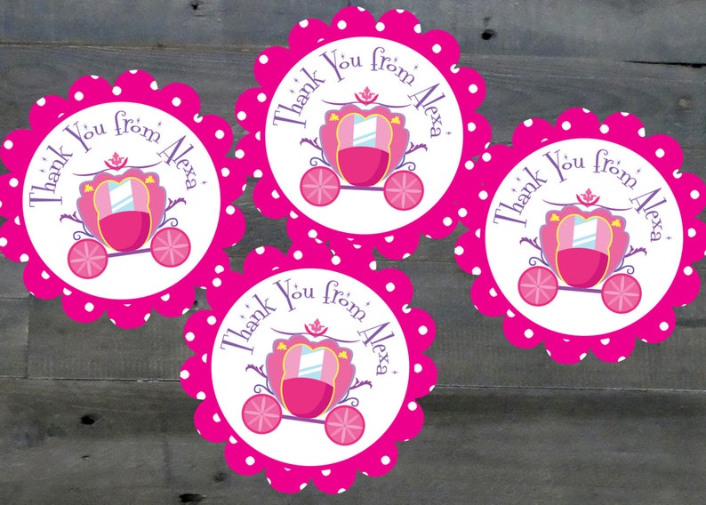 PRINCESS Favor Tags Princess Gift Tags Princess Thank You Tags Princess Party Favor Tags Princess Thank You Stickers