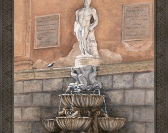 Sicilian Fountain - Framed