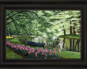 Serenity at the Keukenhof Gardens, Holland - Framed