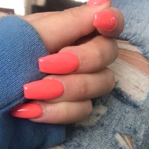 Luxury Summer Coral Press-On  Nails Gel Press On Nail