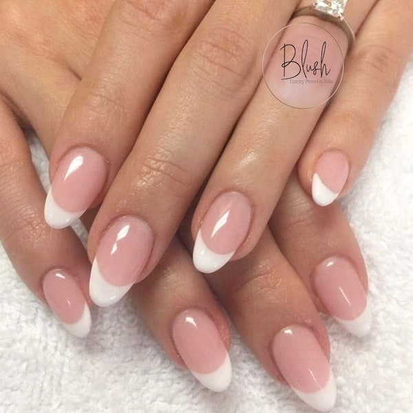 Luxury White French Manicure Bride Wedding Press-On Nails