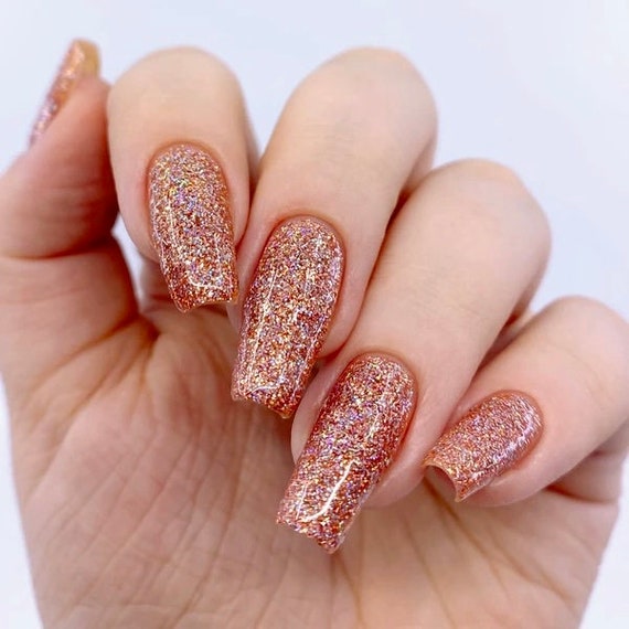 glitter fall nail designs