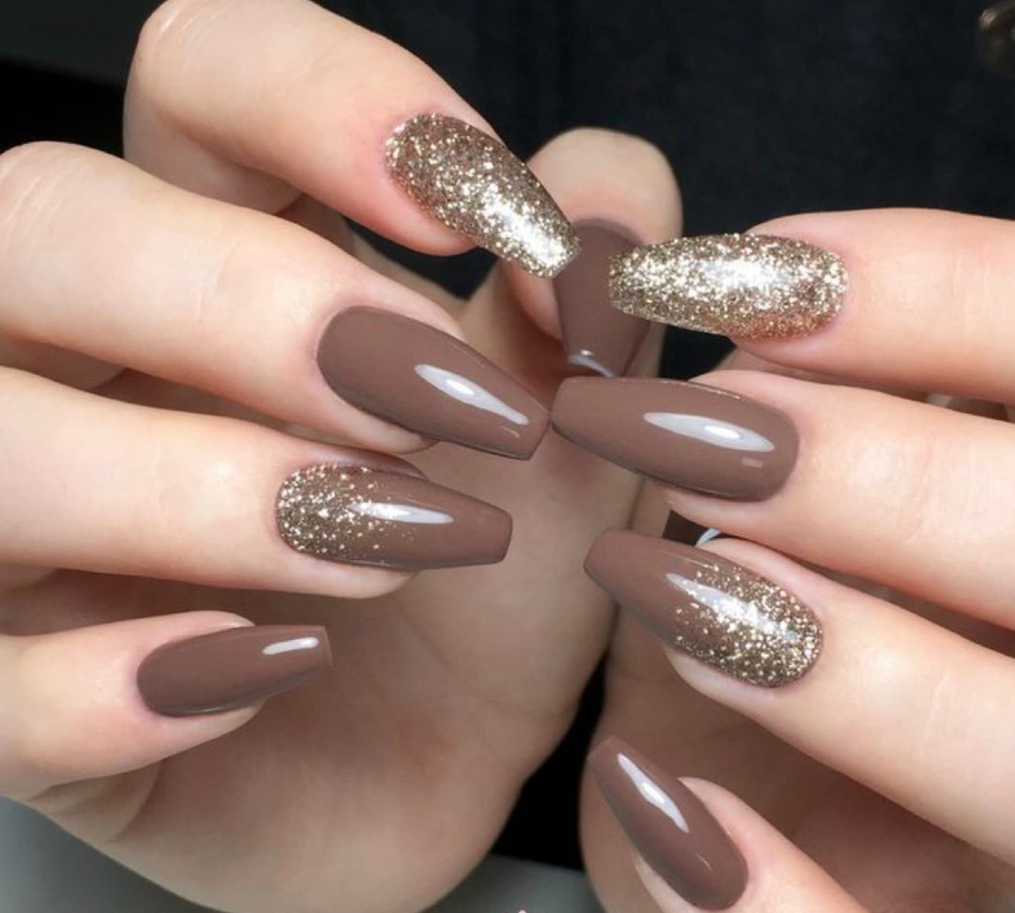 Prensa de gel para uñas a presión de oro marrón de lujo sobre uñas - Etsy  España