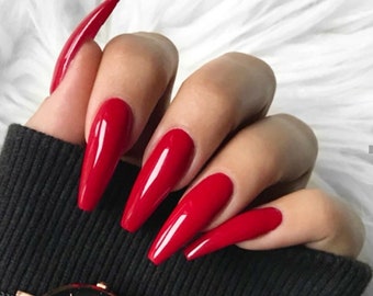 Luxury Red Classic Press-On  Nails Gel Press On Nail