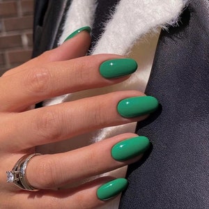 Luxury Green  Press-On  Nails Gel Press On Nail