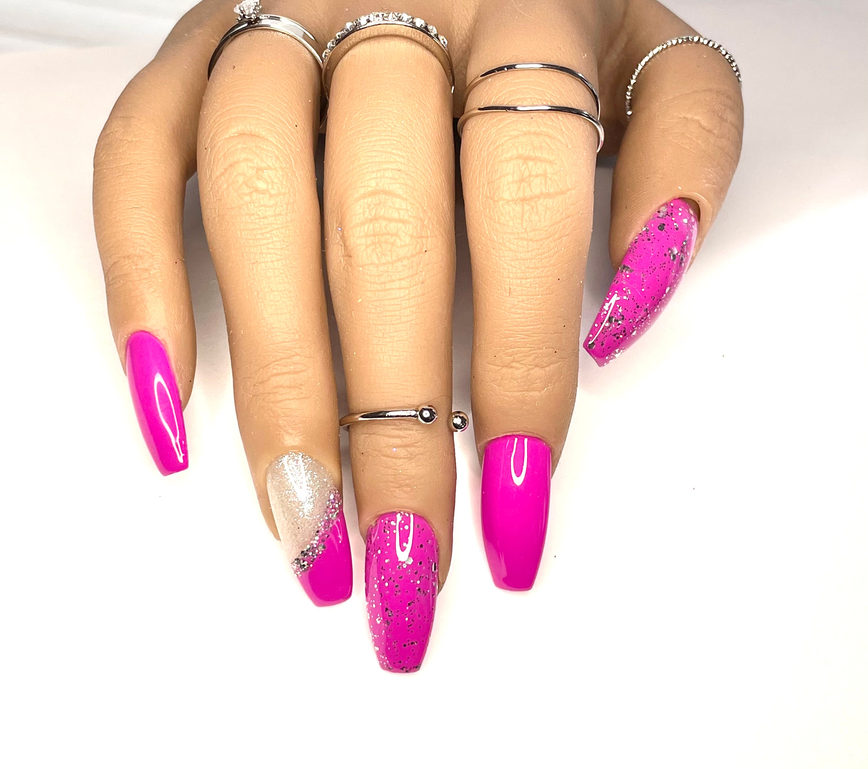Luxury Barbie Girl Silver Glitter Fucshia Hot Pink Shiny | Etsy