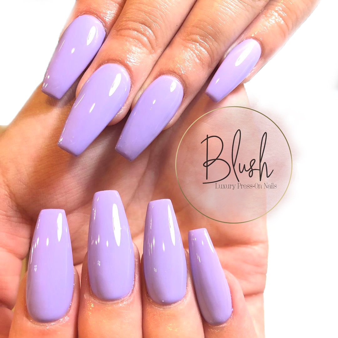 Lavender Press on Nails - Etsy