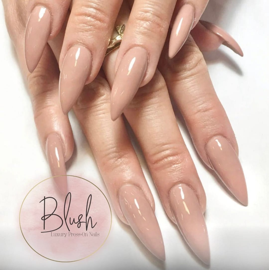 BEAUTIFUL French Nude and White Airbrushed Strong Gel Reusable Press-on  Fake Nail Tips for Best Selling Long Hard Durable Fingernails -  Sweden