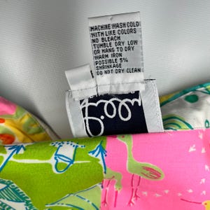 Vintage Lilly Pulitzer Patchwork Wrap Top 90s Ocean Sea Life Cotton Size 2 zdjęcie 11