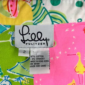 Vintage Lilly Pulitzer Patchwork Wrap Top 90s Ocean Sea Life Cotton Size 2 zdjęcie 10