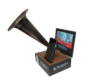 Cigar Box Phonograph Phone Amplifier, iPhone Phonograph Speaker