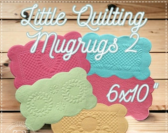 ITH Quilting Mugrugs 6x10" 16x26cm Stickbär Stickdatei