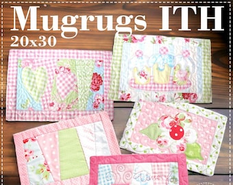 ITH Mugrugs Stickdatei Stickbär 20x30 7x12"