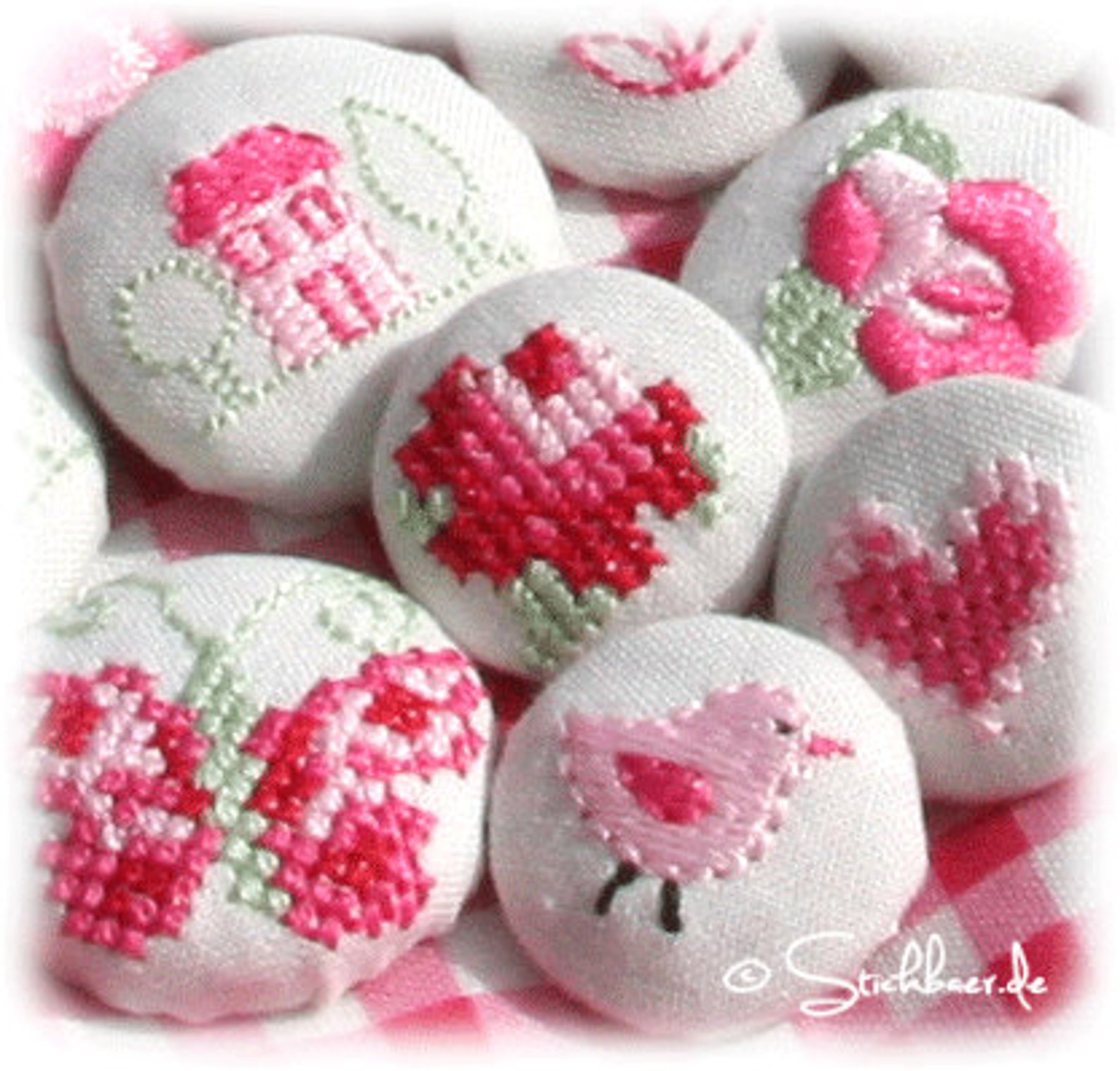 Cute Fabric Buttons Machine Embroidery Designs Etsy
