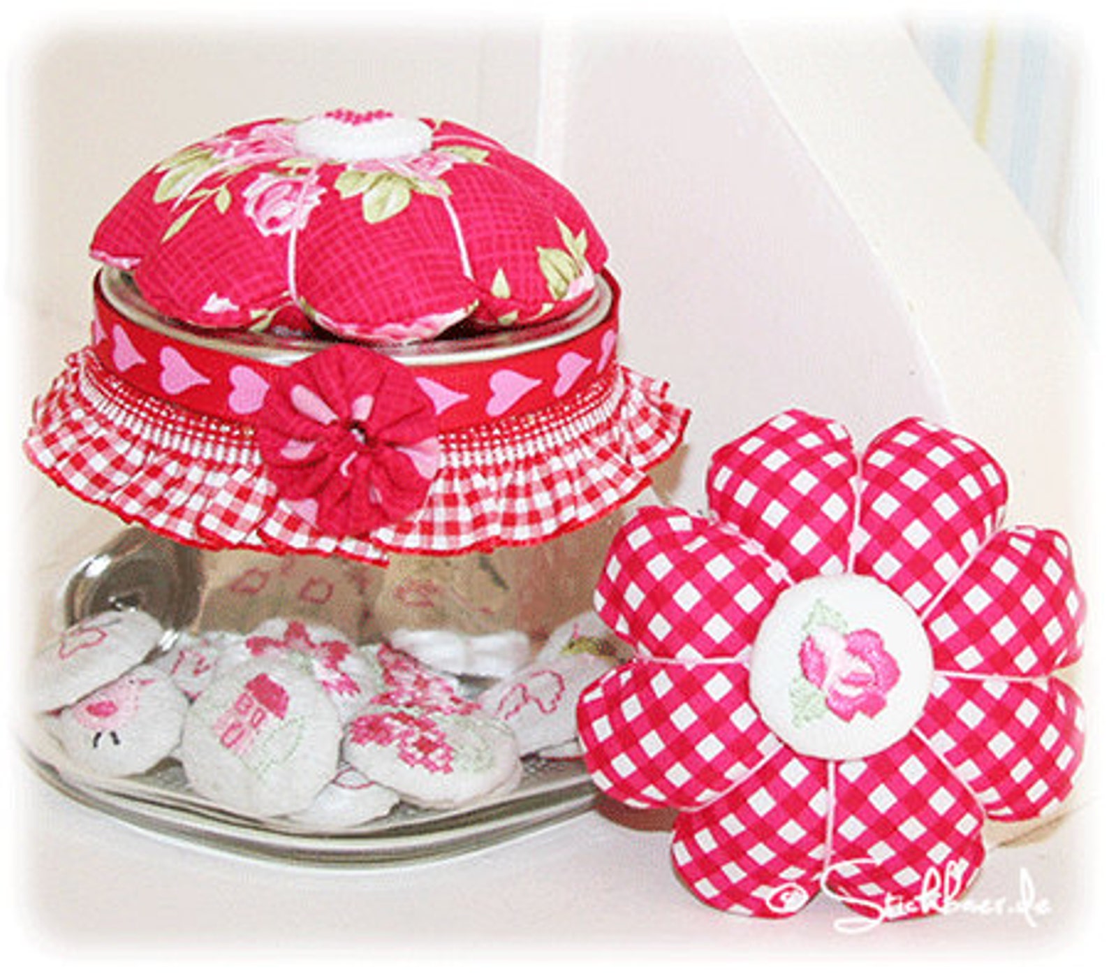 Cute Fabric Buttons Machine Embroidery Designs Etsy