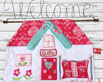 Quiltstore Mugrug  18x30  ITH Stickdatei Stickmotiv