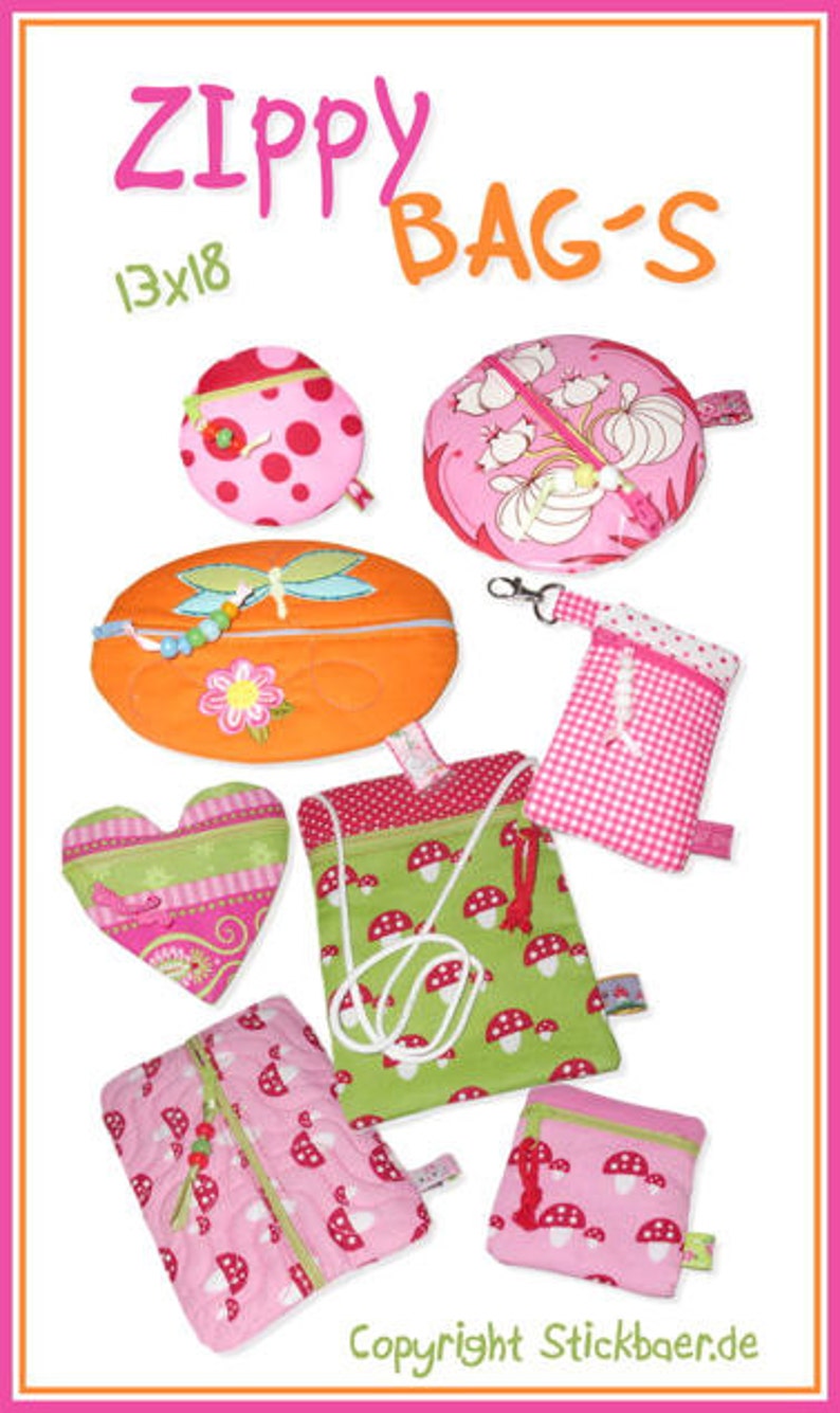 Zippy Bags ITH Machine Embroidery Design Etsy