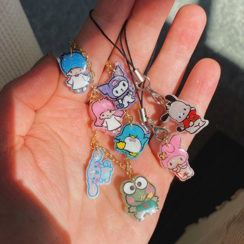 CUSTOM phone charm Mini character phone charm hand painted Etsy