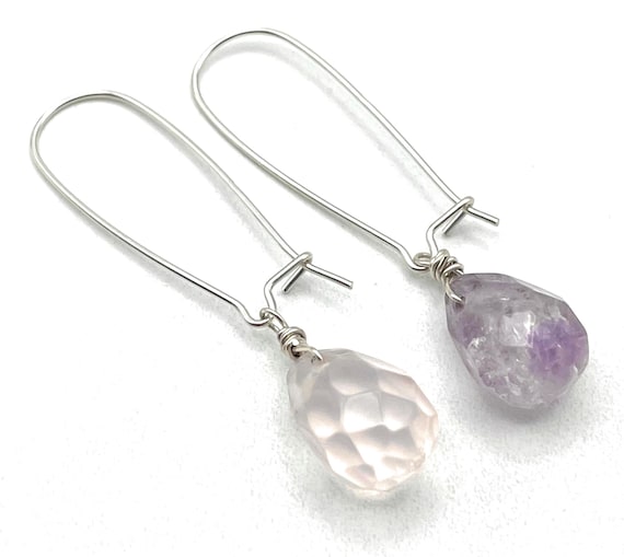 Orecchini in argento 925 Quarzo rosa - Comprare / Vendere a buon mercato