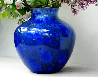 Grande vaso in ceramica, vaso decorativo per fiori, ceramica cristallina, ceramica artistica, miglior regalo di Natale, regalo per la mamma.