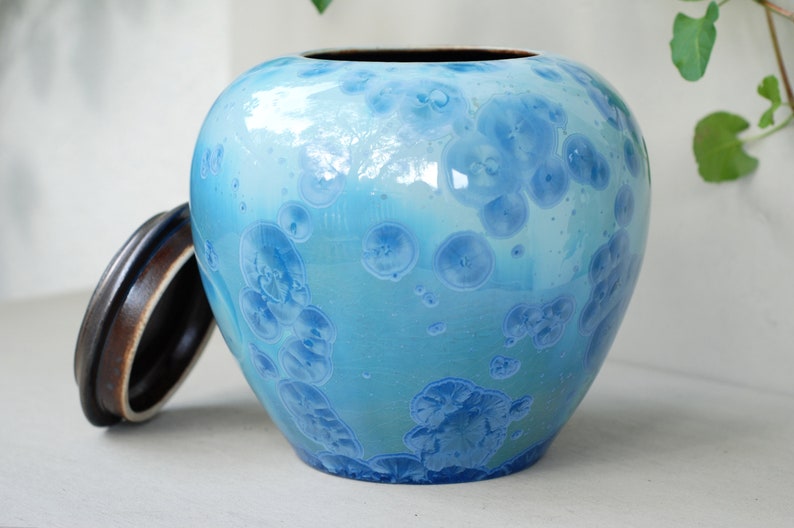 Ceramic Urns Urns for Human Ashes Crystalline Pottery Etsy