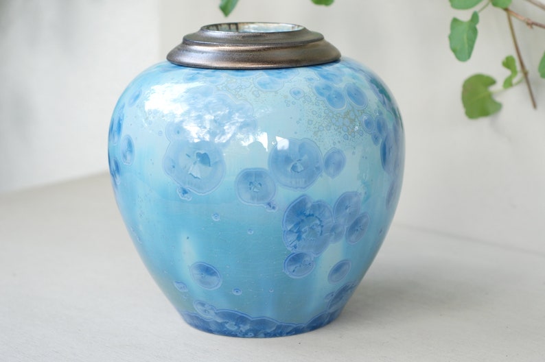 Ceramic Urns Urns for Human Ashes Crystalline Pottery Etsy