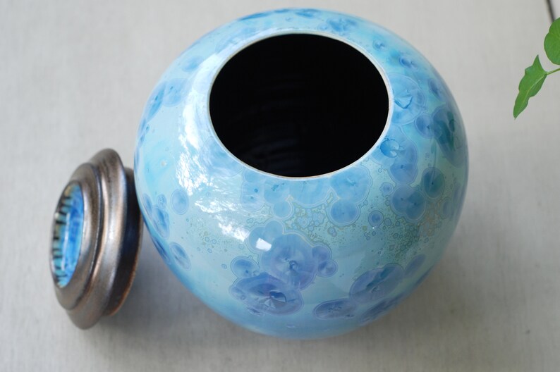 Ceramic Urns Urns for Human Ashes Crystalline Pottery Etsy
