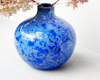 Decorative vase, ceramic vase for flowers, crystalline pottery, artistic ceramic, best Christmas gift, gift for sister.