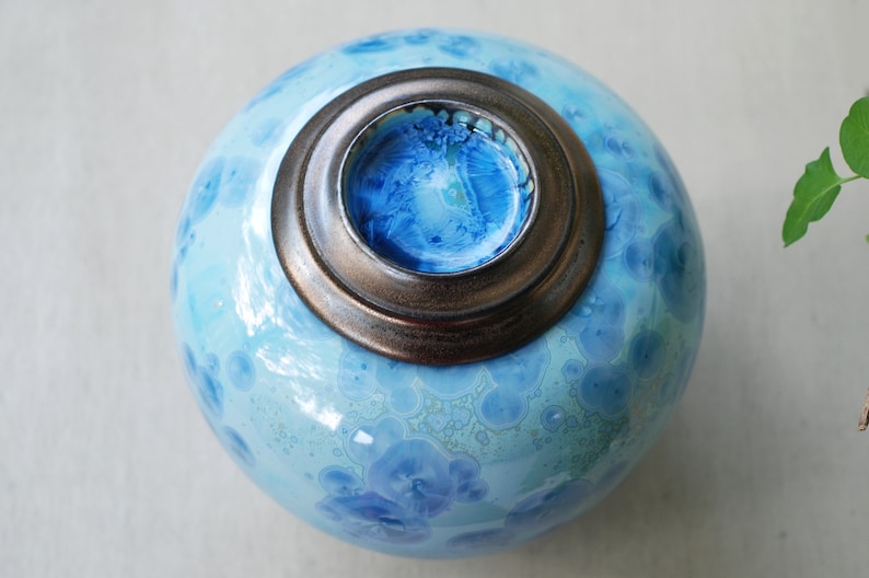 Ceramic Urns Urns for Human Ashes Crystalline Pottery Etsy