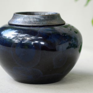 Cat urn, dog memorial casket, urns for human ashes, subtle urns for infant, decorative urns, crystalline pottery.