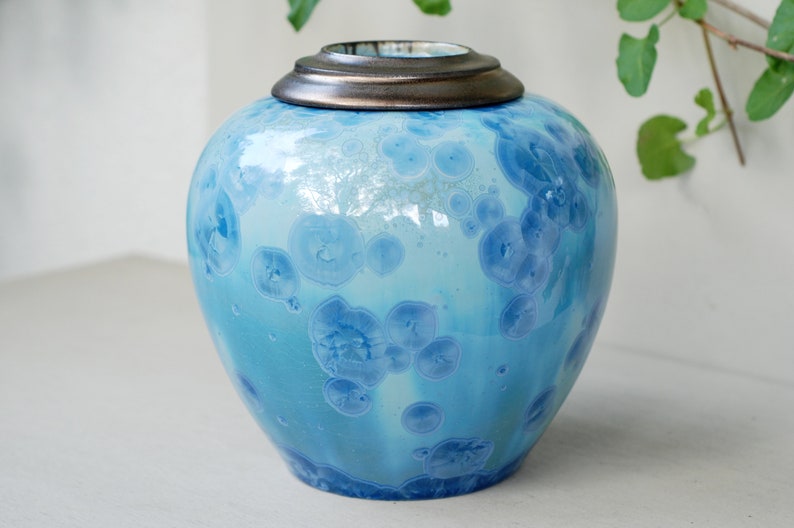 Ceramic Urns Urns for Human Ashes Crystalline Pottery Etsy