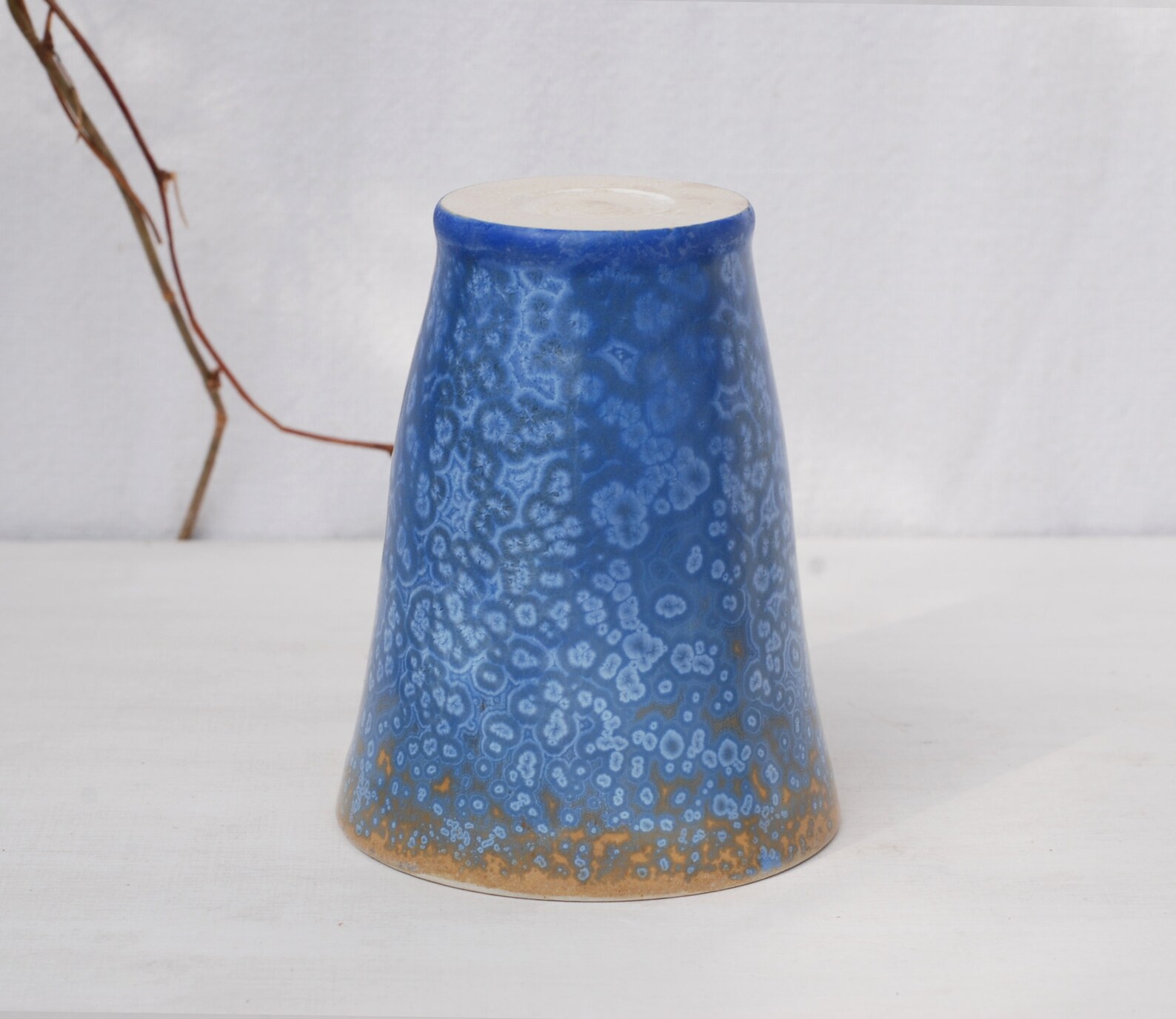Pottery Coffee Mugs Blue Ceramic Mug One Of A Kind Mug Etsy