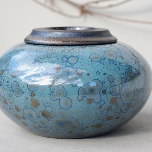 Large Ceramic Urn Urns for Human Ashes Crystalline Pottery Etsy