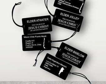 Personalized Name and Address Luggage Tags for Easy Identification, missionary, Custom Engraved Travel Tags | Durable and Stylish Luggage