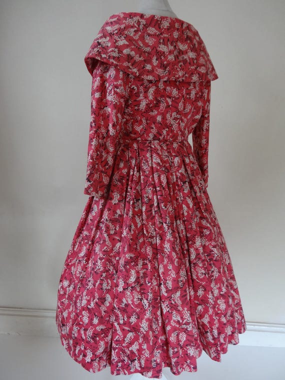 RESERVED. 50's Dress. Raspberries and Cream. - image 6