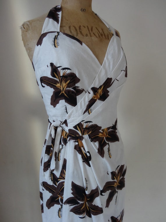 50's Hawaiien Dress. Hibiscus. - image 3