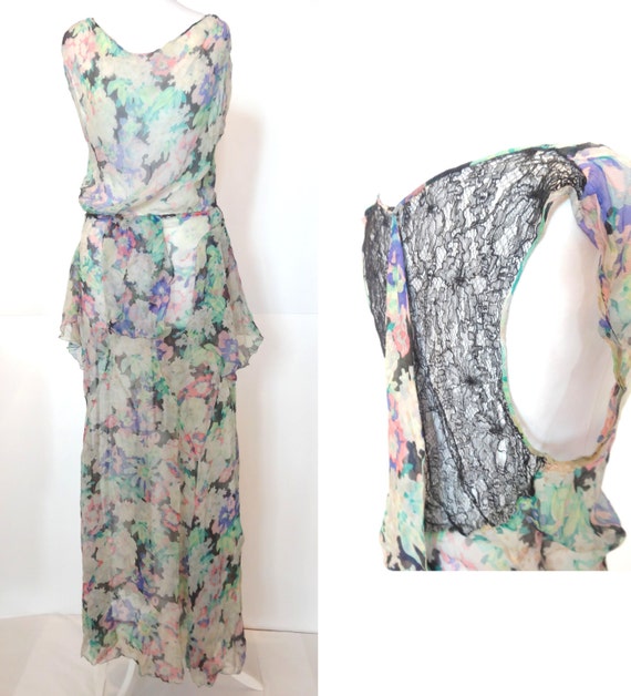 RESERVED.Vintage 1930s Dress and Bolero - Silk Chi