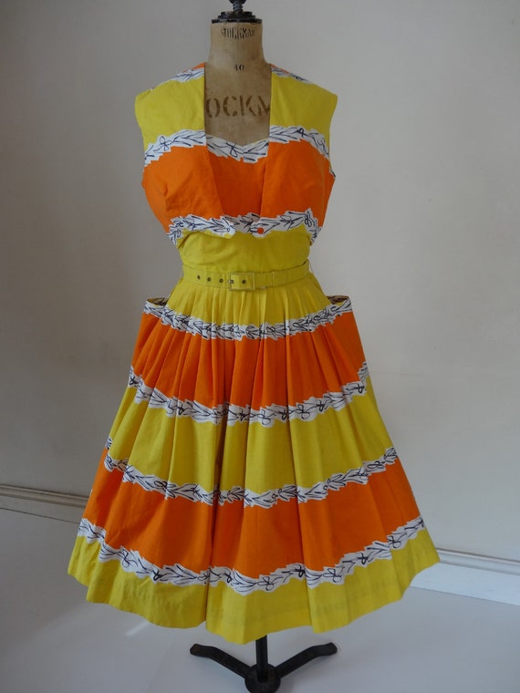SOLD. 50's Horrockses Dress. Tropicana.