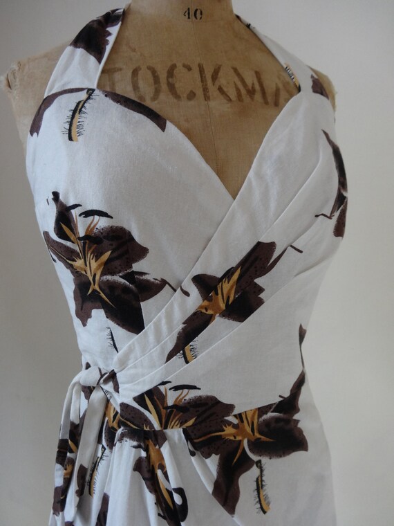 50's Hawaiien Dress. Hibiscus. - image 7
