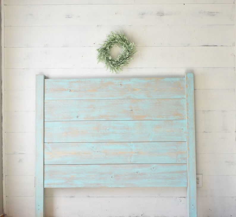 Shiplap Headboard Queen Wood Farmhouse Image 0