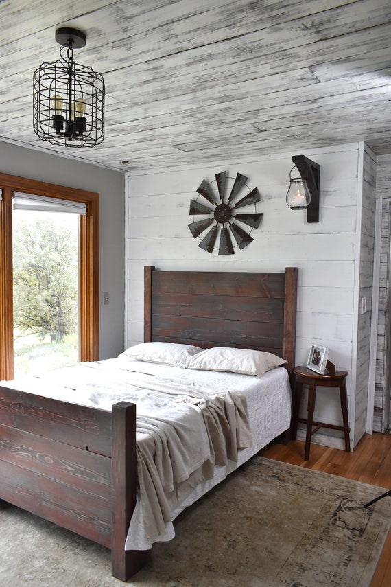 Shiplap Headboard Queen Headboard Wood Headboard Farmhouse Headboard Platform Bed Headboard King Shiplap Farmhouse Decor Bed Frame