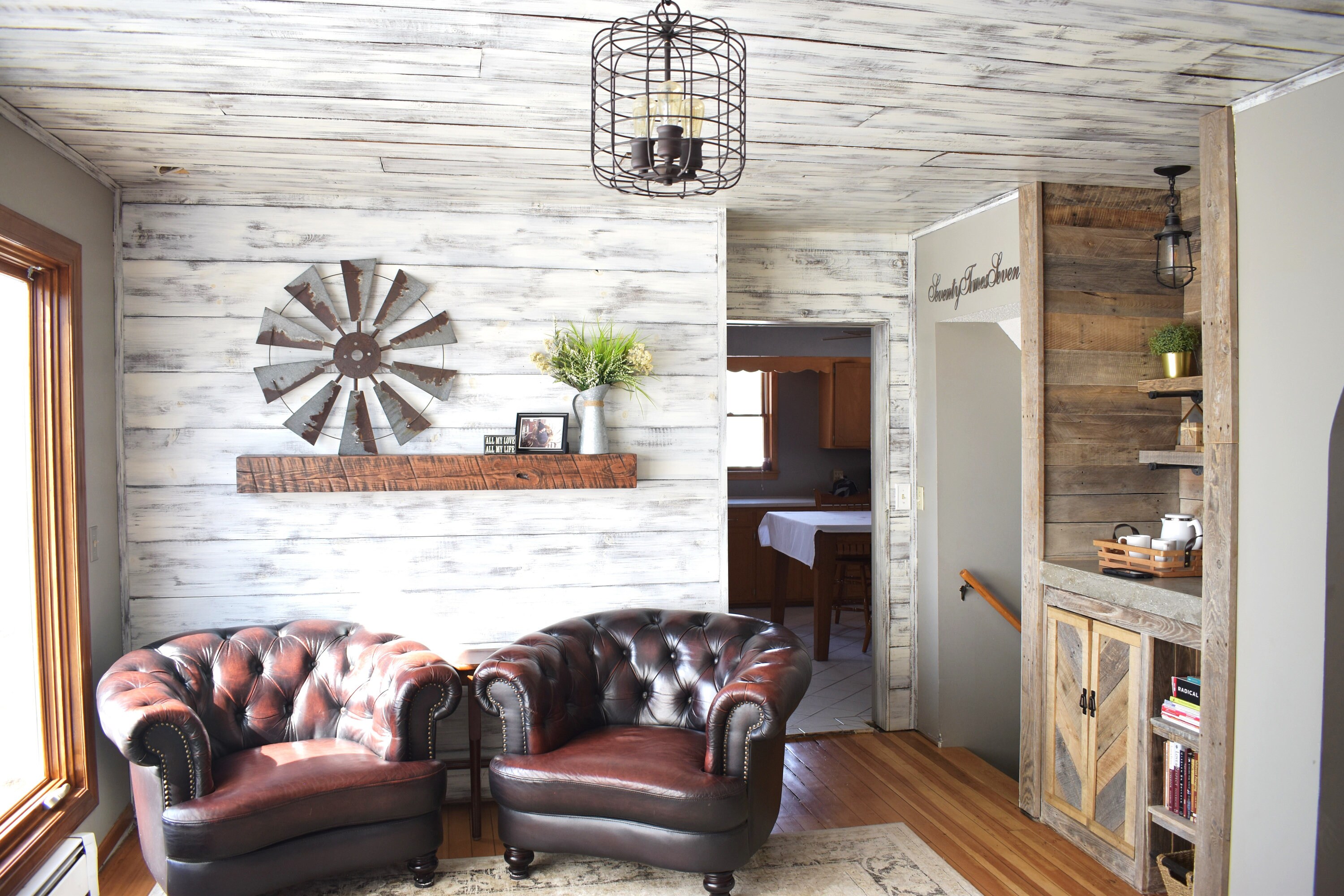 Shiplap wood walls