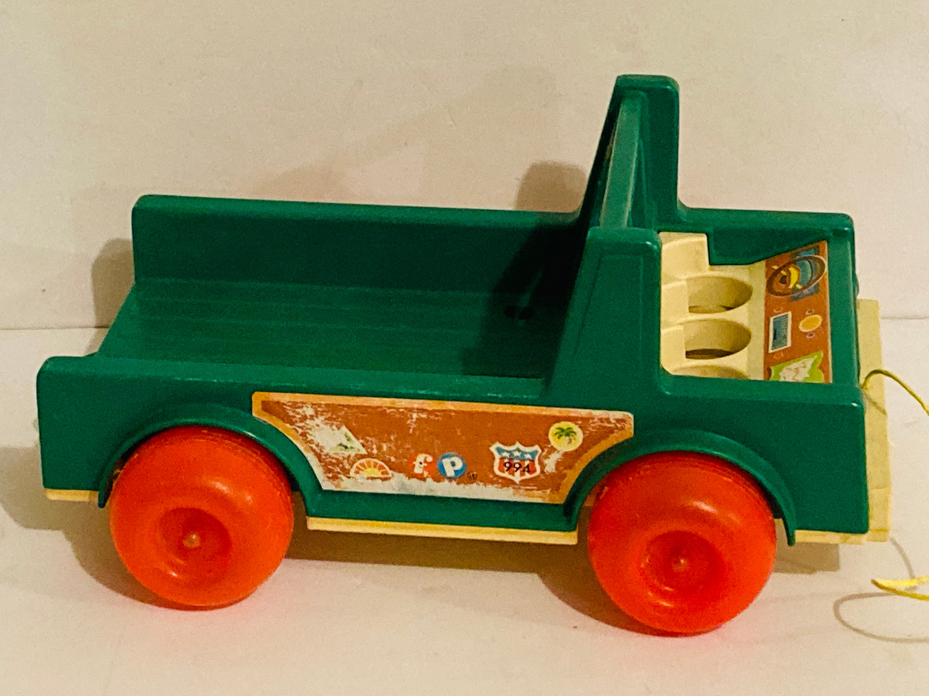 Vintage Fisher Price Green Truck Family Camper Toy Fisher | Etsy